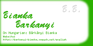 bianka barkanyi business card